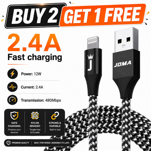 Heavy duty braided long usb - heavy,