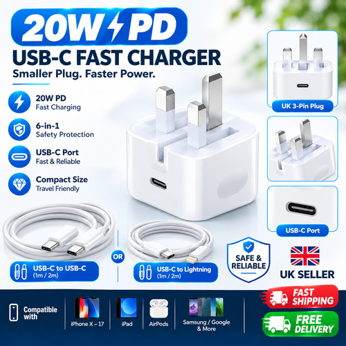 Fast 20w usb plug charger - fast, pd
